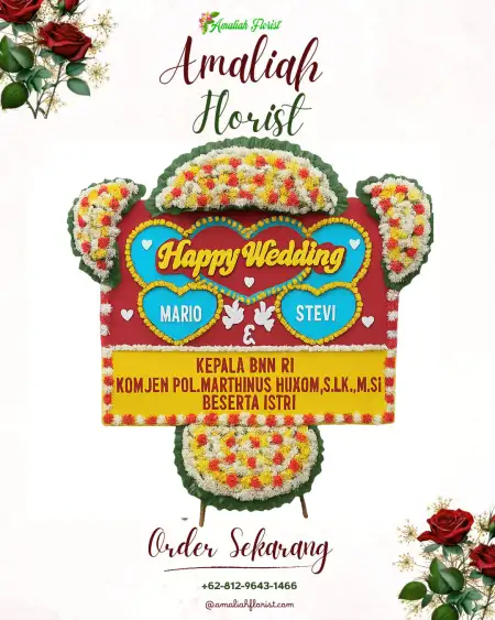 Papan Bunga Pernikahan Nyamuk